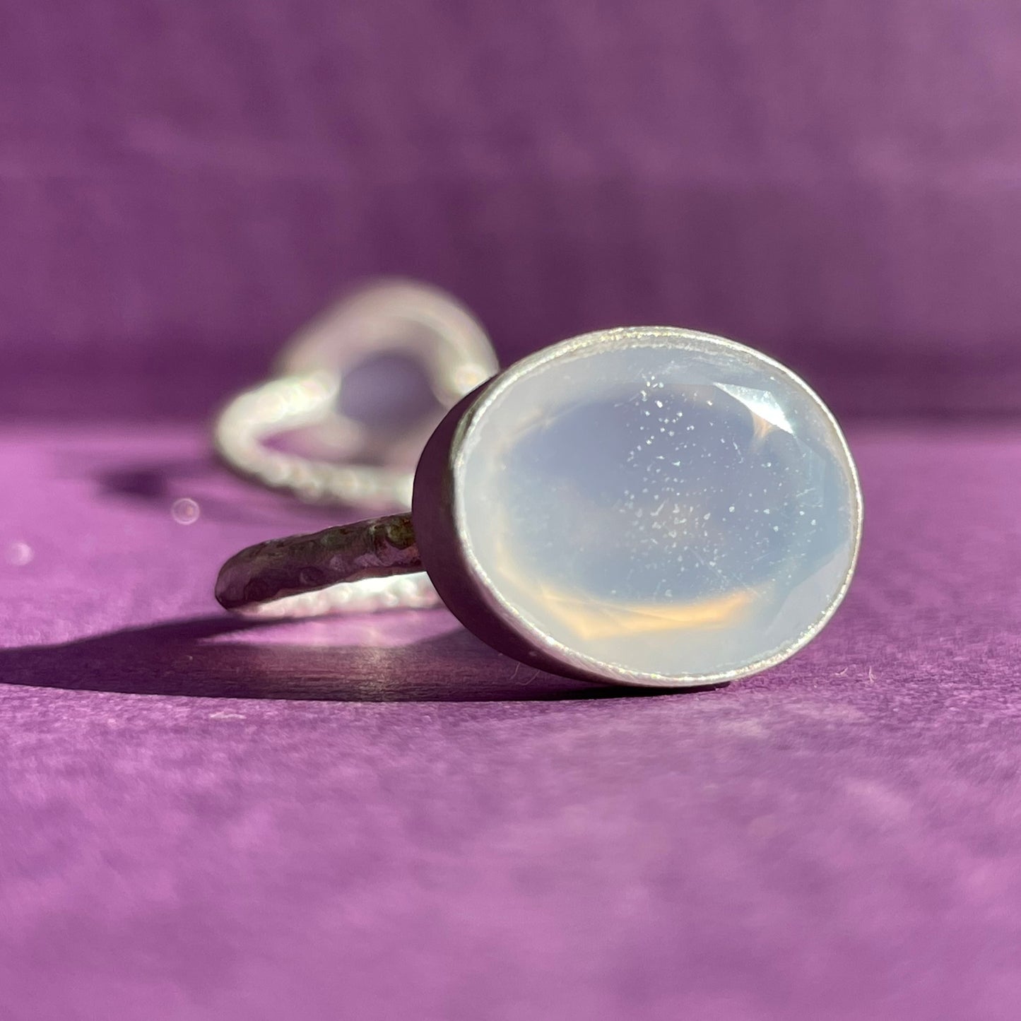 Chalcedony Blue Slice