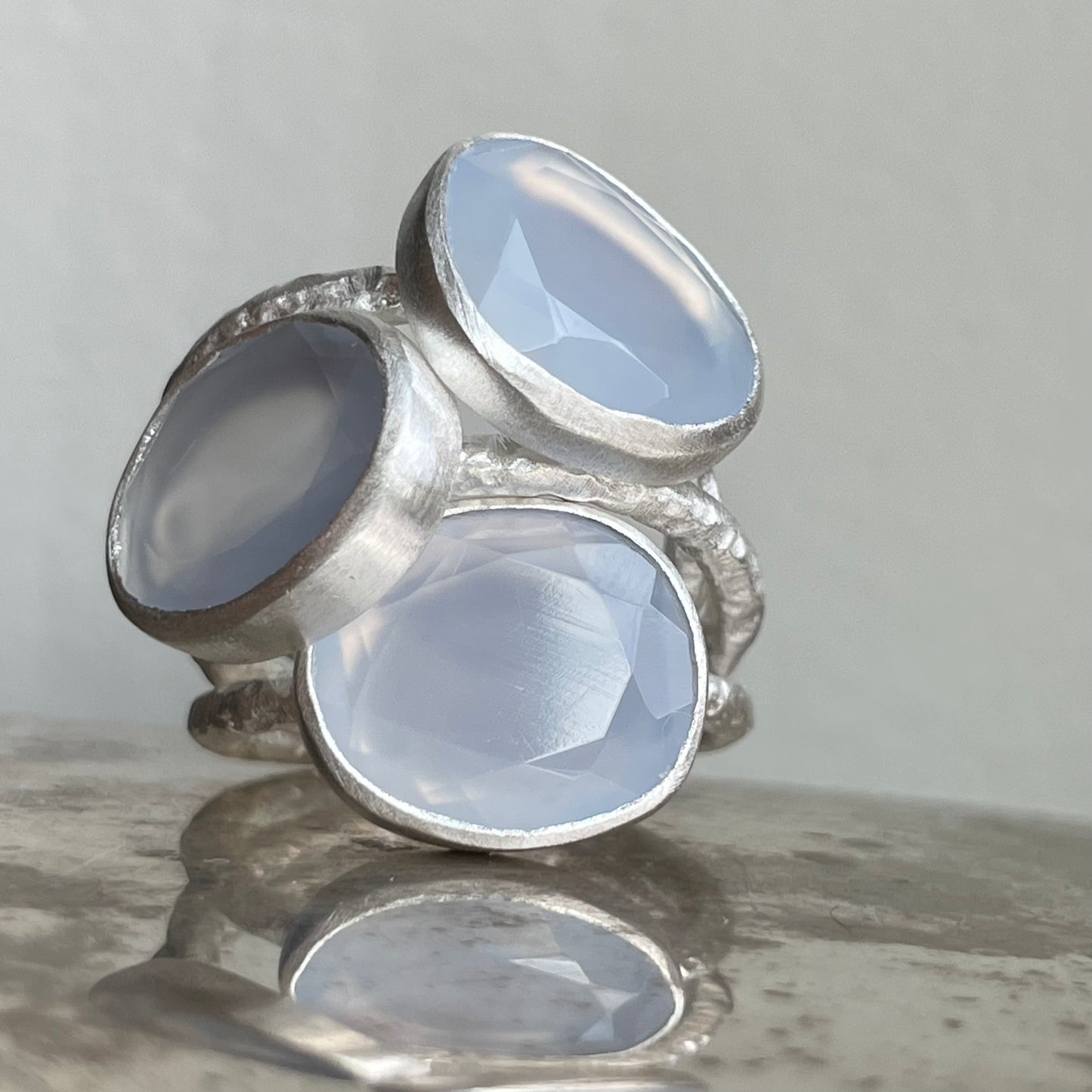 Chalcedony Blue Slice
