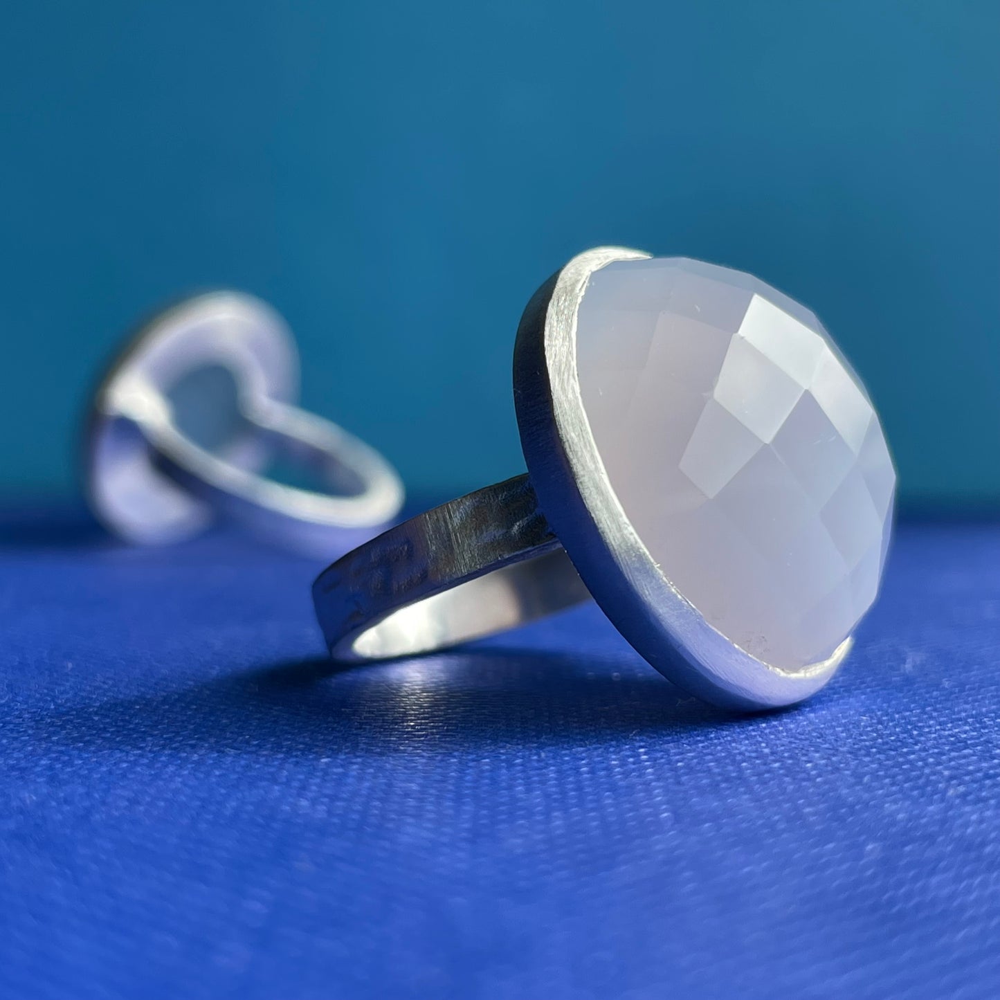 Chalcedony Blue Maxi Flat Band