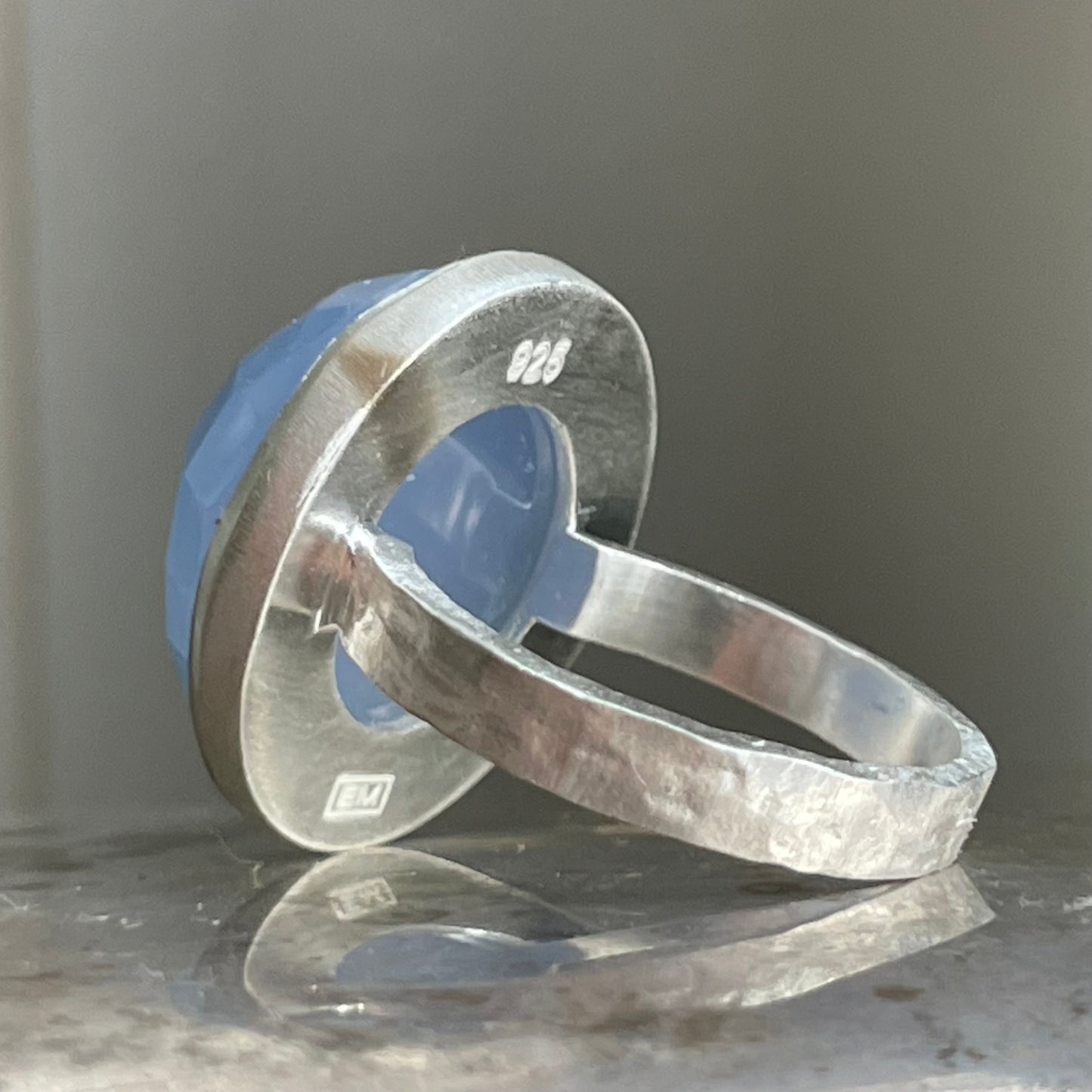 Chalcedony Blue Maxi Flat Band