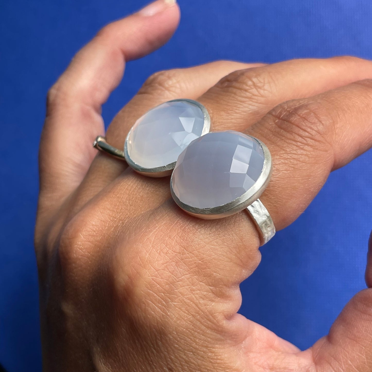 Chalcedony Blue Maxi Flat Band