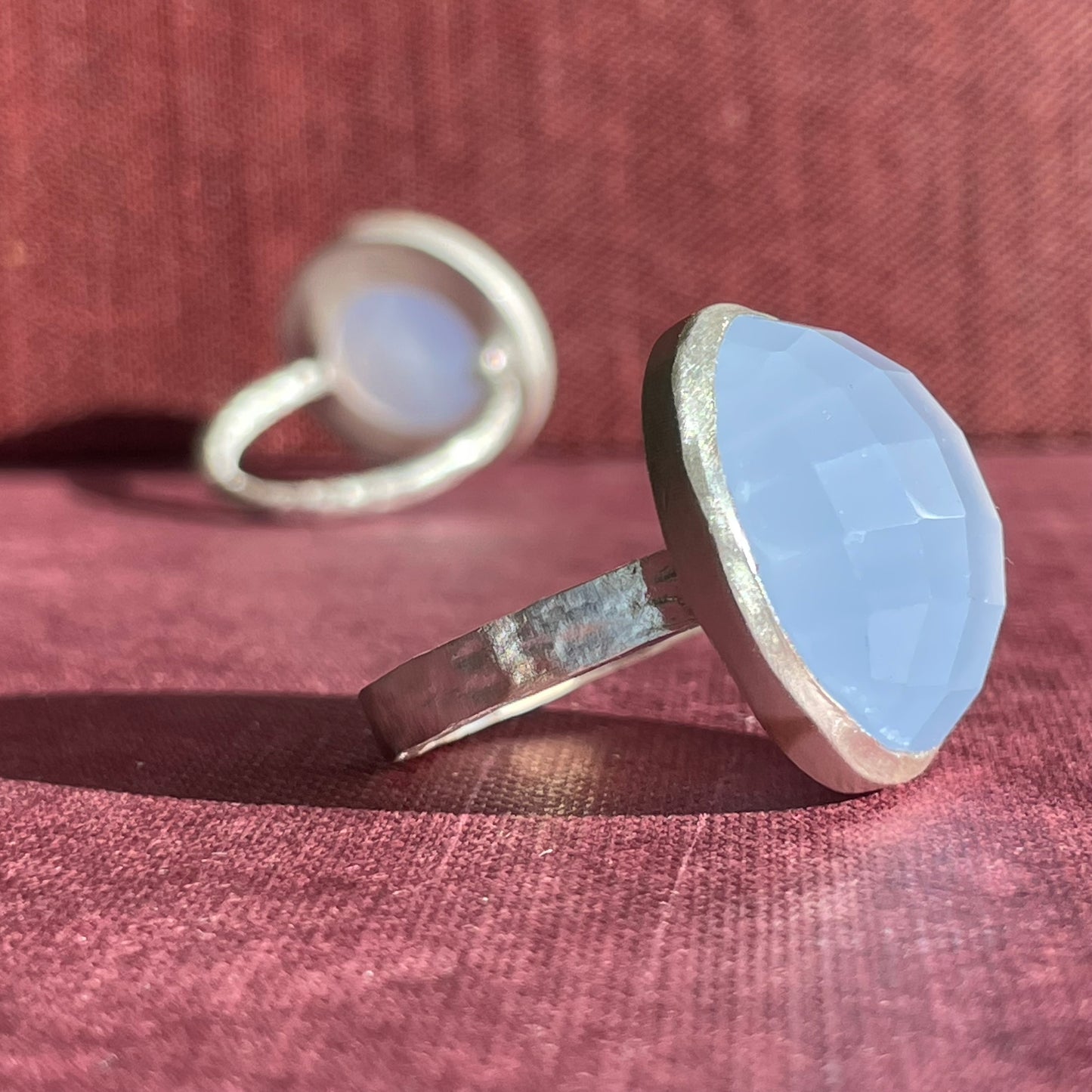 Chalcedony Blue Maxi Flat Band