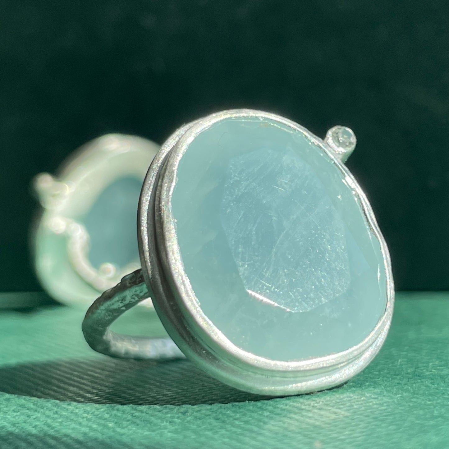 Aquamarine + White Topaz Classic
