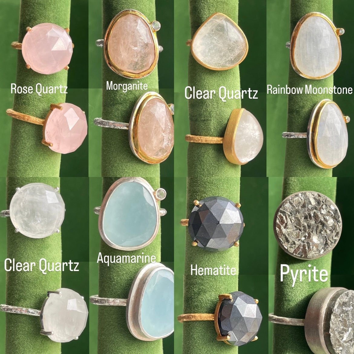 Rainbow Moonstone + White Topaz Classic