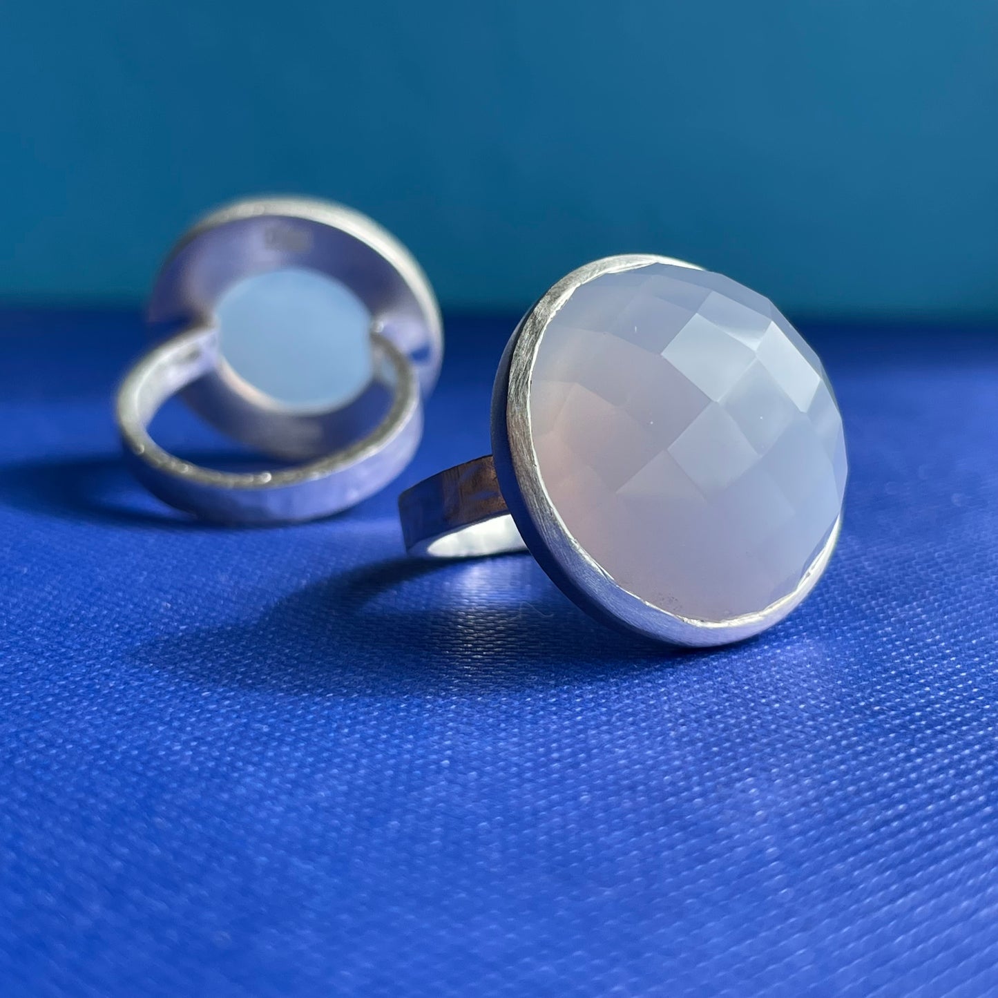 Chalcedony Blue Maxi Flat Band