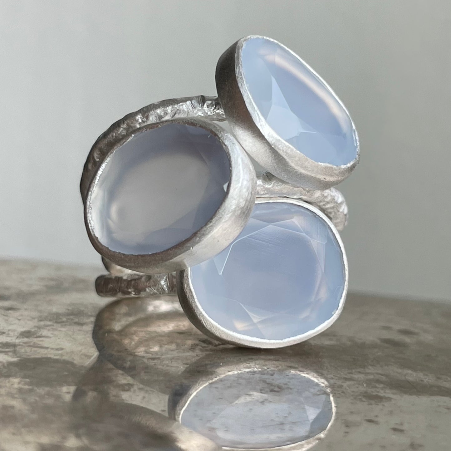 Chalcedony Blue Slice