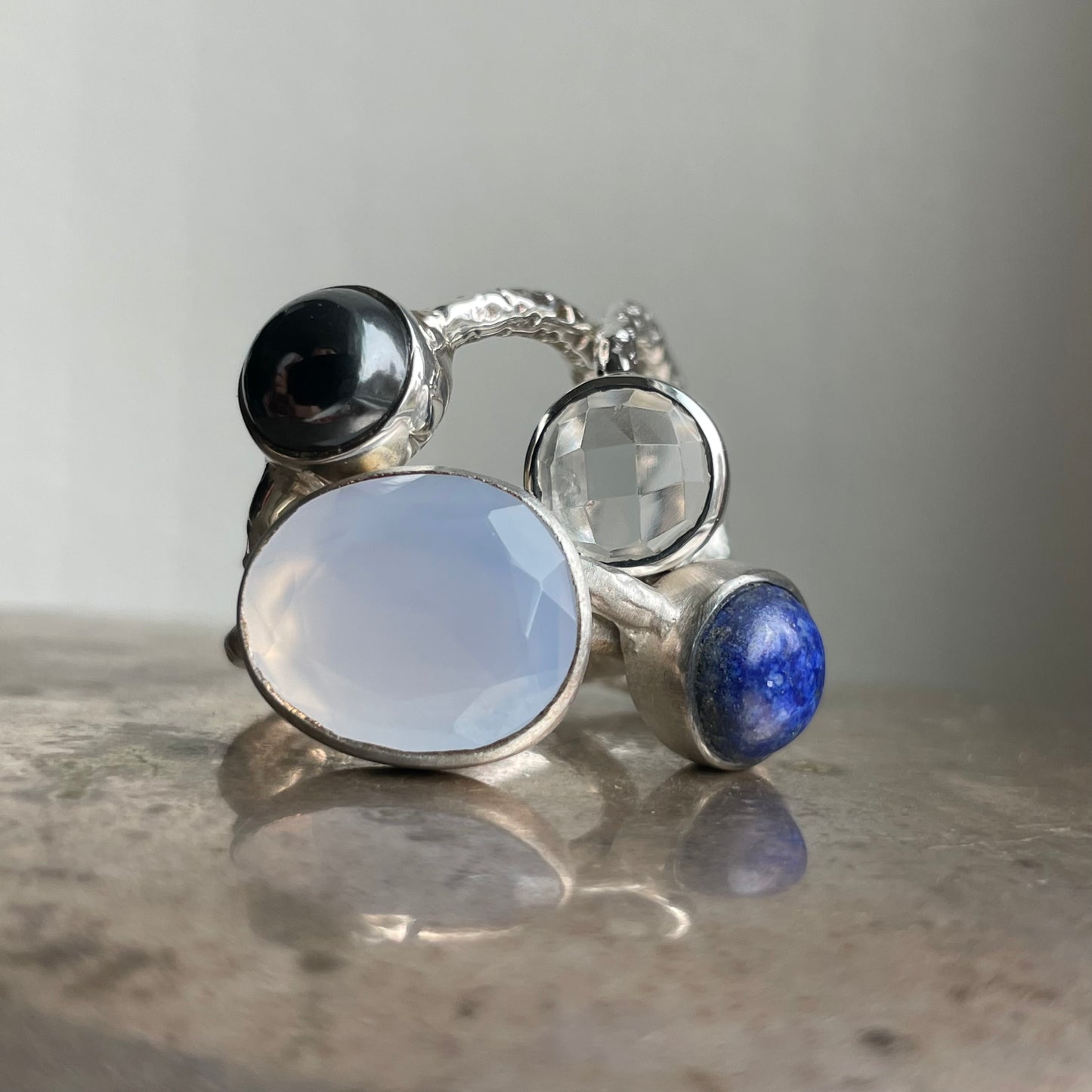 Chalcedony Blue Slice