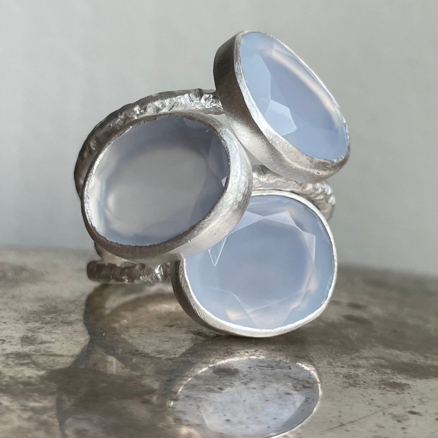 Chalcedony Blue Slice