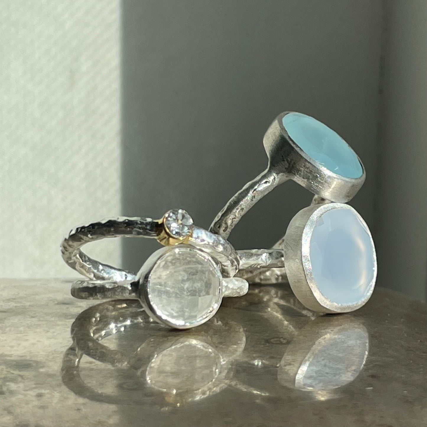 Chalcedony Blue Slice