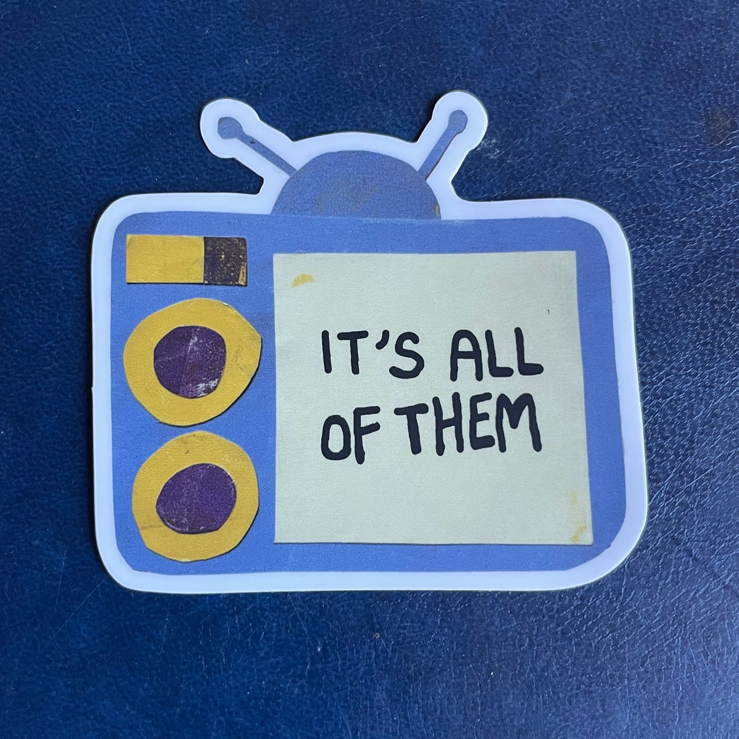 All of Them blue TV Sticker