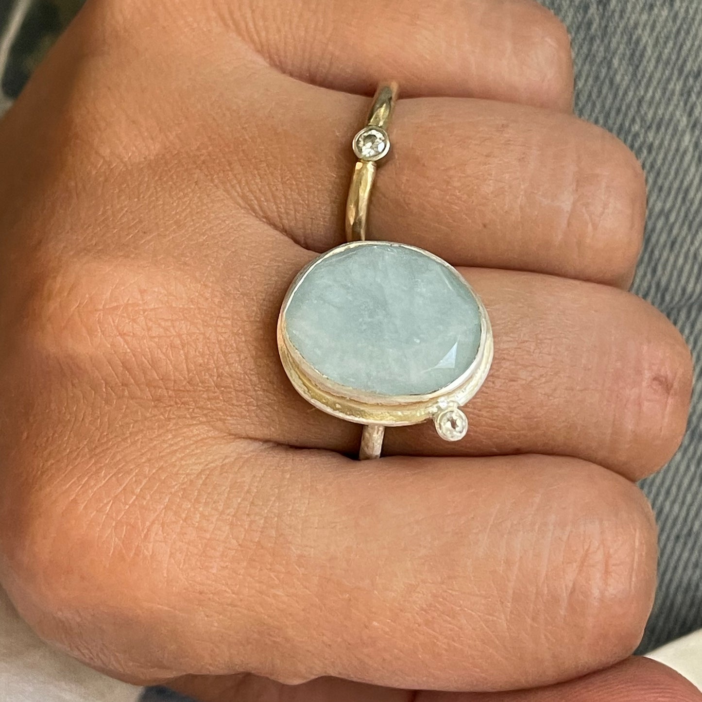 Aquamarine + White Topaz Classic