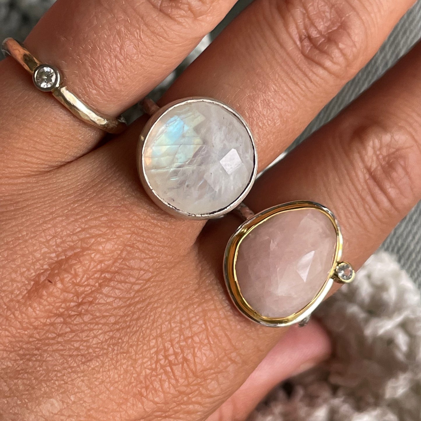 Morganite + White Topaz Classic