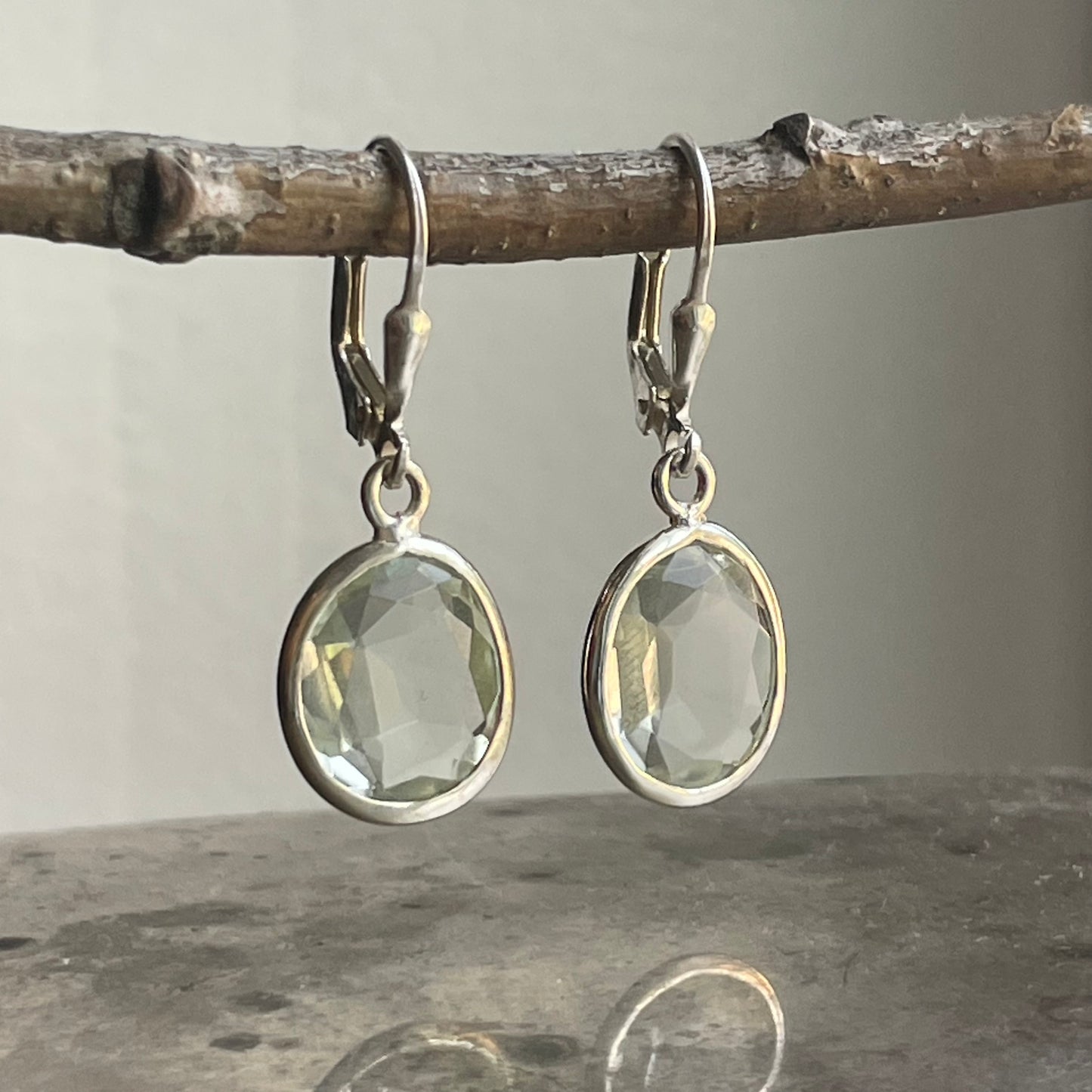 Green Amethyst Danglers