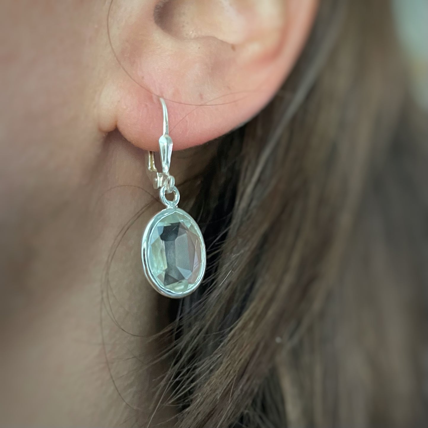 Green Amethyst Danglers