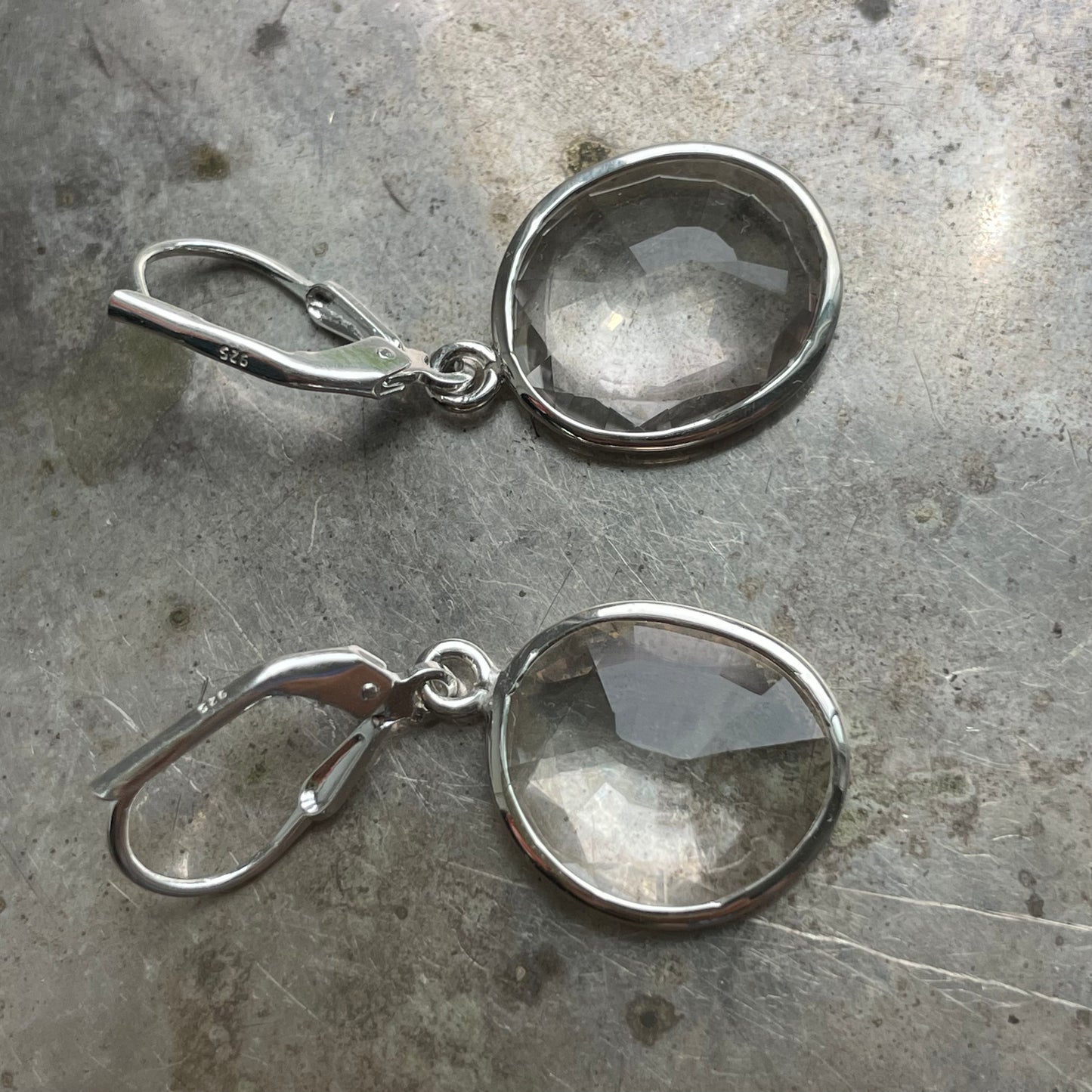Clear Quartz Danglers