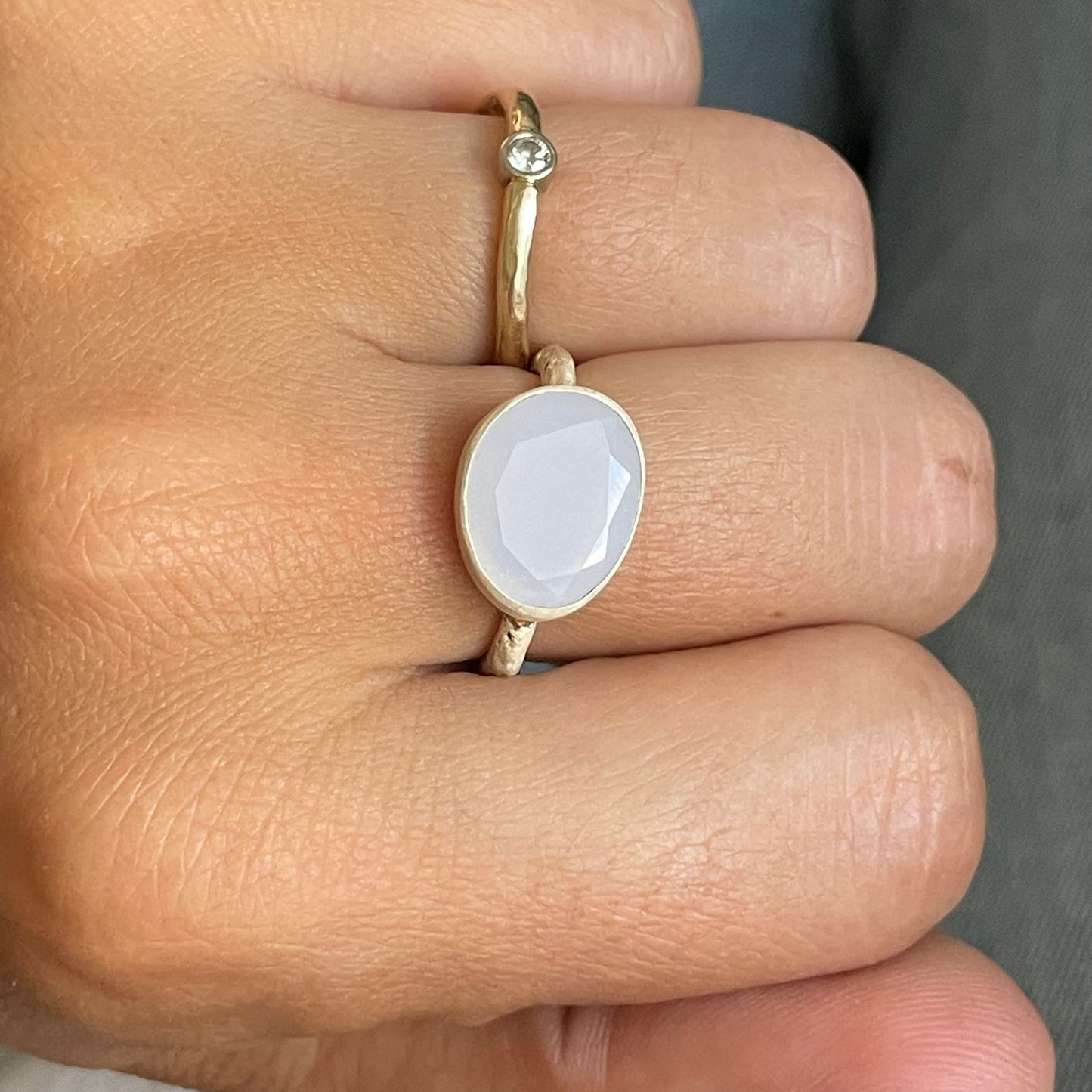 Chalcedony Blue Slice