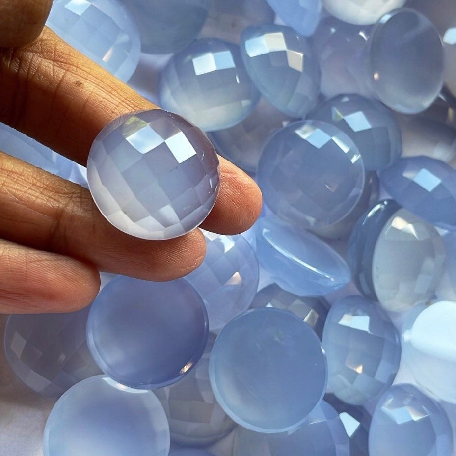 Chalcedony Blue Maxi Flat Band