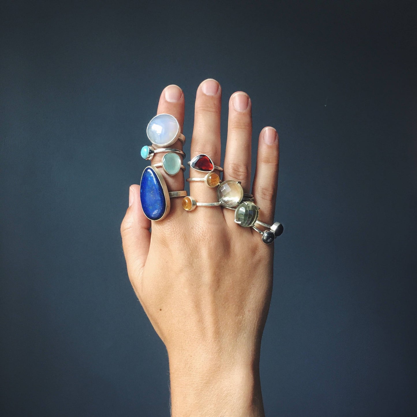 Chalcedony Blue Maxi Flat Band