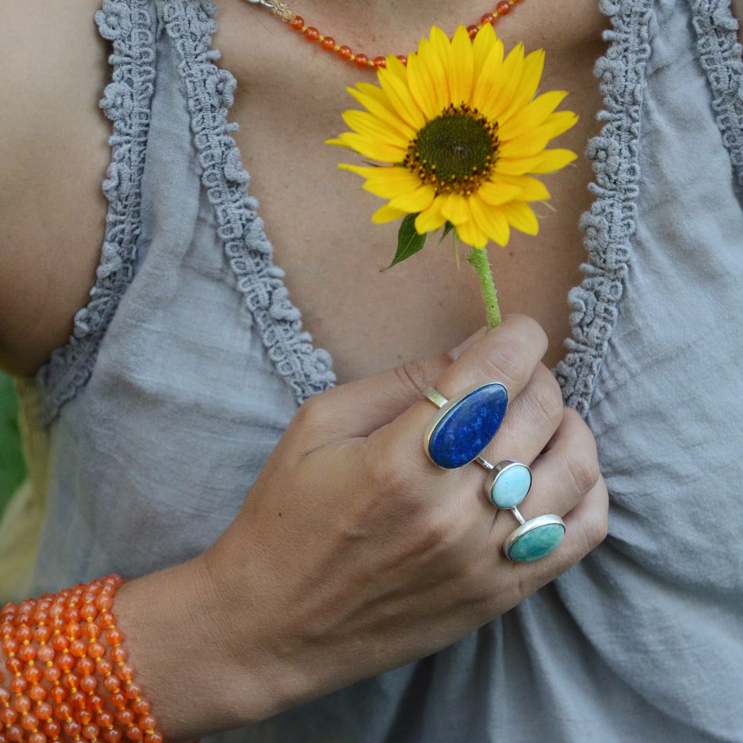Amazonite Maxi Round Band