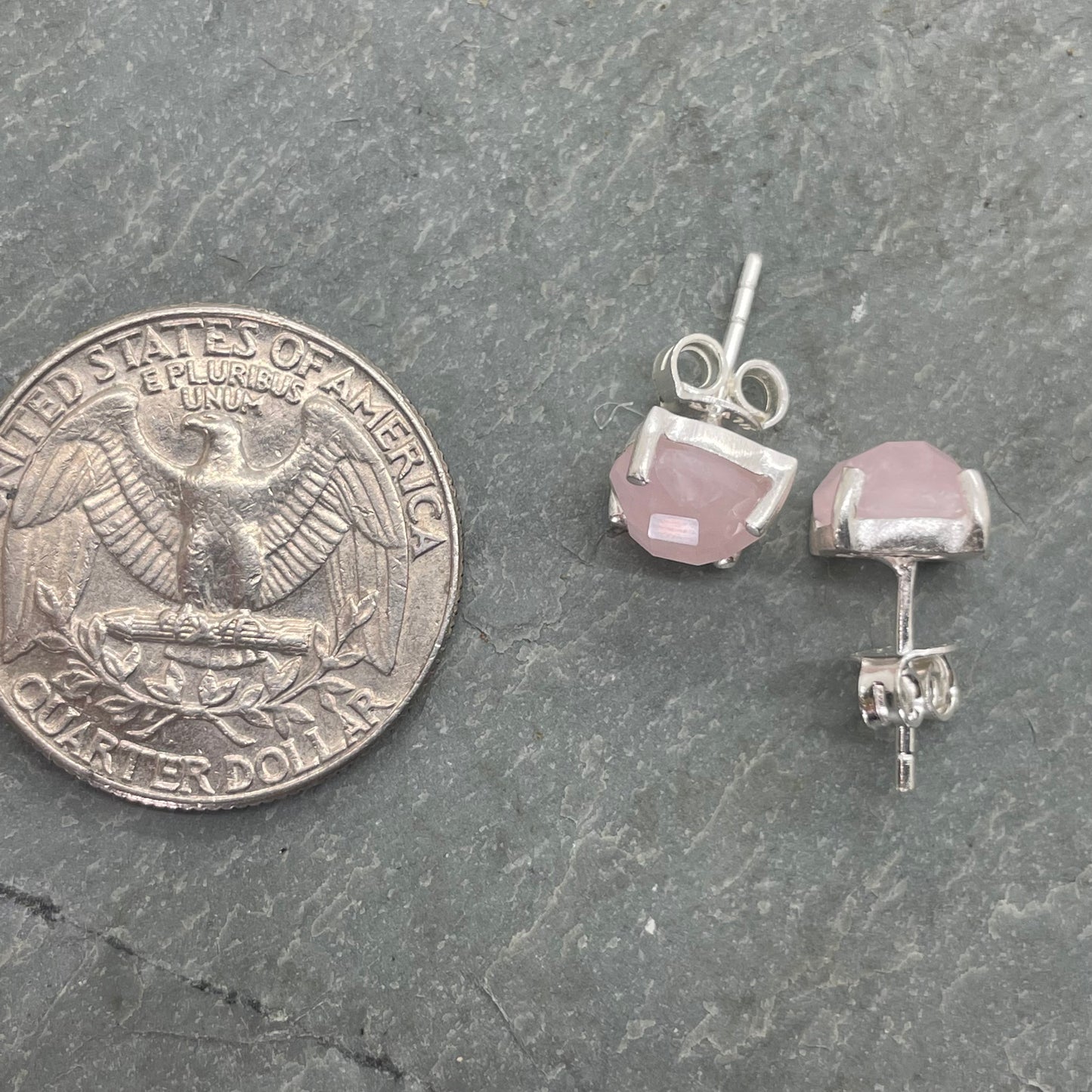 Rose Quartz Studs