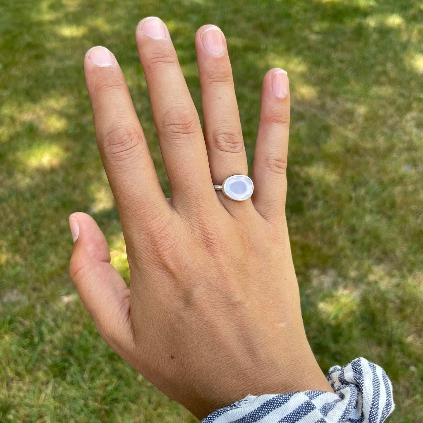 Chalcedony Blue Slice
