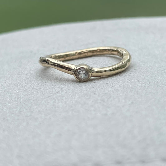 14k Gold Wave Band