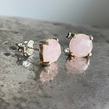 Load image into Gallery viewer, Rose Quartz Studs