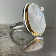 Load image into Gallery viewer, Rainbow Moonstone + White Topaz Classic