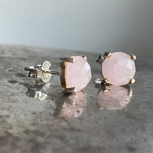 Rose Quartz Studs