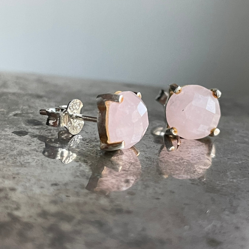 Rose Quartz Studs