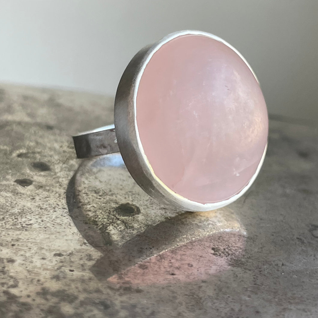 Rose Quartz Maxi Flat Band