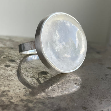 Clear Quartz Maxi Flat Band