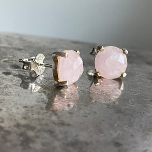 Rose Quartz Studs