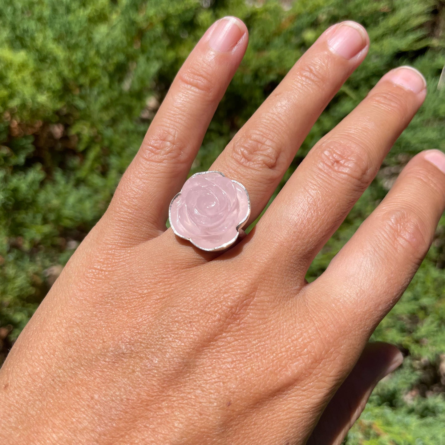 Rose Quartz Carved Classic